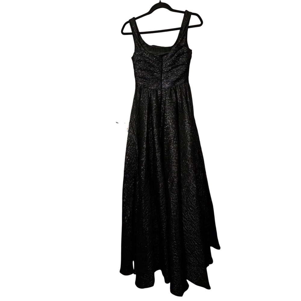 MAC DUGGAL Womens Black Sparkle Gown Dress 4 Formal Gala Prom Dance Whimsigoth - Picture 7 of 9
